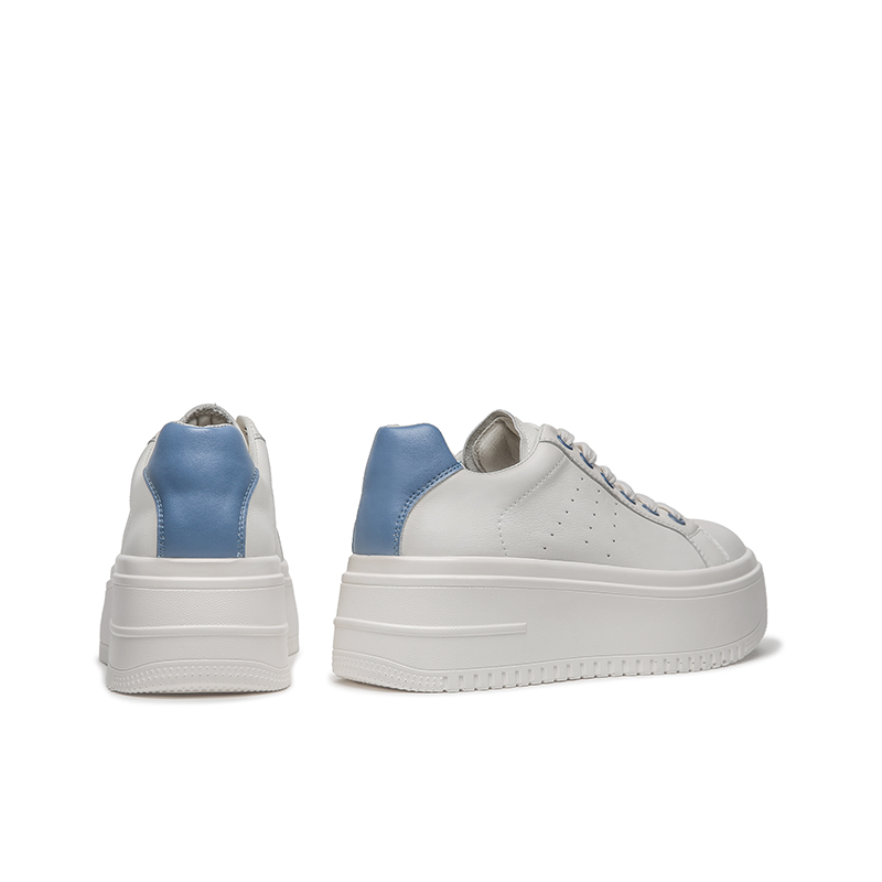 红蜻蜓女鞋官方旗舰店红蜻蜓女鞋冬季新款百搭潮流女鞋厚底系带时尚休闲小白鞋女2