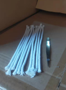 石棉纤维芯棉灯芯无烟灯绳液体酥油可调节酥油灯灯芯3条装送镊子
