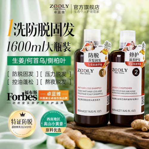 卓蓝雅生姜洗发水套装男女防脱固发侧伯叶控油蓬松增育官方旗舰店 - 图2