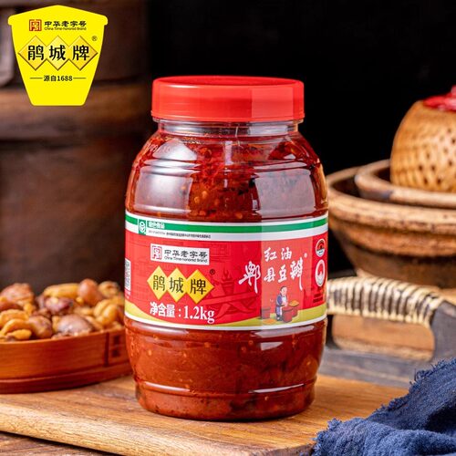 正宗鹃城牌红油郫县豆瓣酱1.2kg四川娟城豆瓣酱500g家用炒菜调料 - 图3