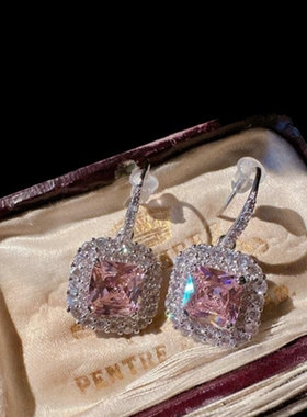 莫奈花园花朵宝石 项链 帕帕拉恰 镀18K金 桃红热粉小花锆石 戒指