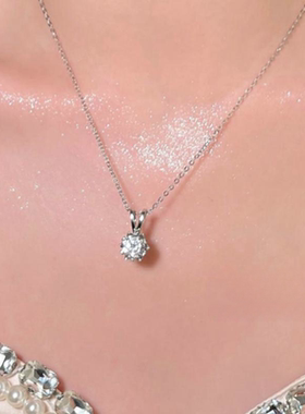 公主泪滴皇冠宝石项链 人鱼泪 镀18K金 大克拉水滴锆石耳钉 戒指