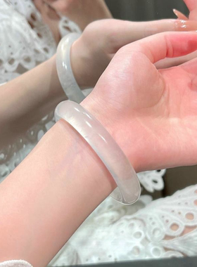 水灵水灵 公主笑冰翠手镯 新中式 荔枝冻水沫玉缅甸石英岩玉手镯