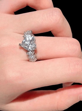 镀18K金心心耳环套装锆石