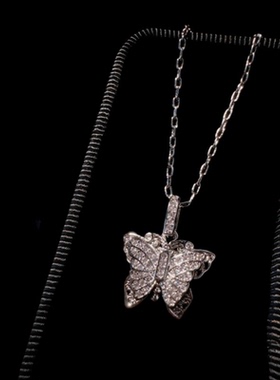 璀璨方糖几何宝石手链 波光粼粼 镀18K金 流星泪滴锆石项链 蝴蝶