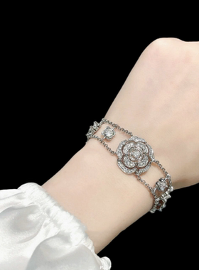 珠宝 璀璨星河山茶花奢华宝石项链 宴会高定氛围闪钻耳环百搭