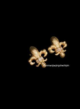 KAMIY中古拉丝鸢尾花吊坠项链