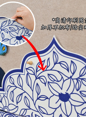 新中式国风水墨画青花瓷扎染开学黑板报主题墙教室环创文化墙贴