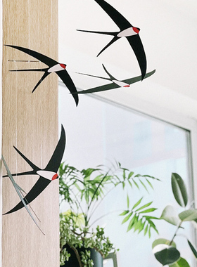 ins北欧装饰空中燕子平衡吊饰手工diy材料包幼儿园环创生日礼物