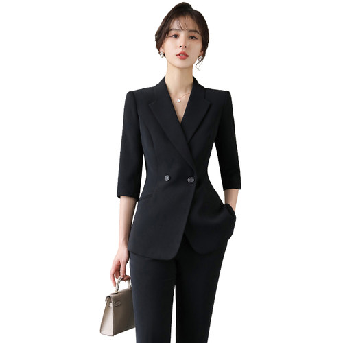 西装套装女春秋时尚气质职业套装女神范正装商务装律师面试工作服 - 图3