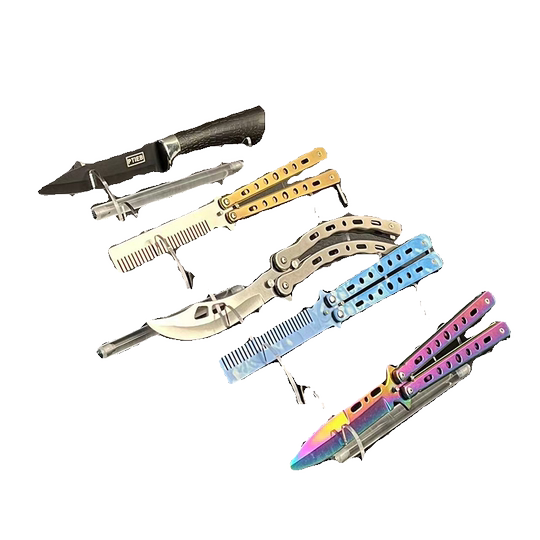 Transparent acrylic rack game butterfly knife fruit knife knife display props rack storage into row rack collection rack