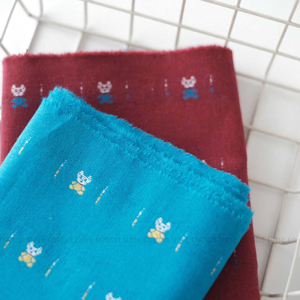 cottontime  新年福利 高饱和纯棉小熊色织 发圈包包服装面料,淘宝优惠券,粉丝福利购,淘宝优惠卷