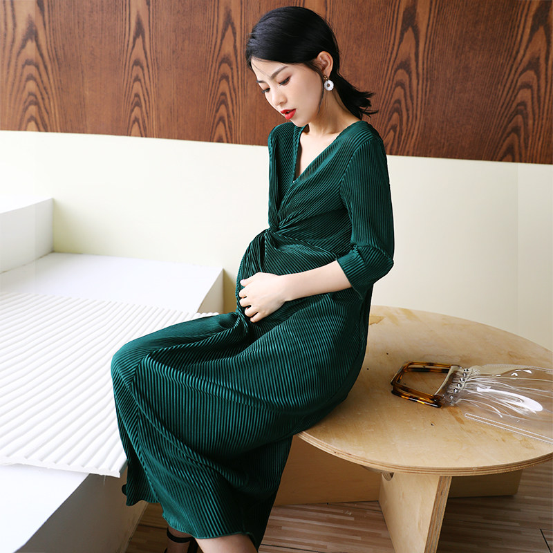 优密儿网红洋气2020孕妇裙夏连衣裙 筝华母婴连衣裙