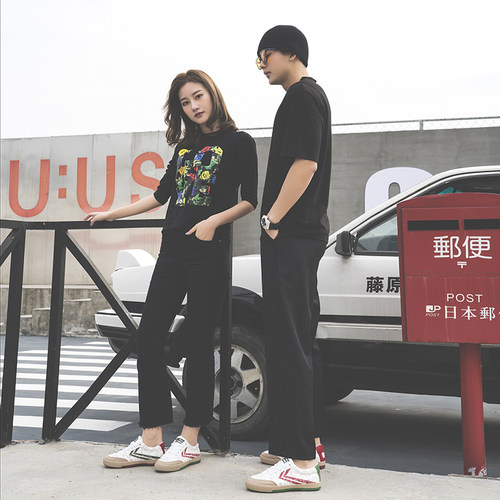 feiyue飞跃2026招财猫联名luckycat红绿色鸳鸯低帮帆布男女小众鞋 - 图0