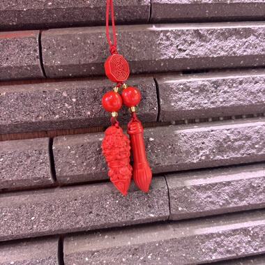 天然原矿朱砂红砂文昌笔吊坠挂件学生书包挂金刚杵书包挂