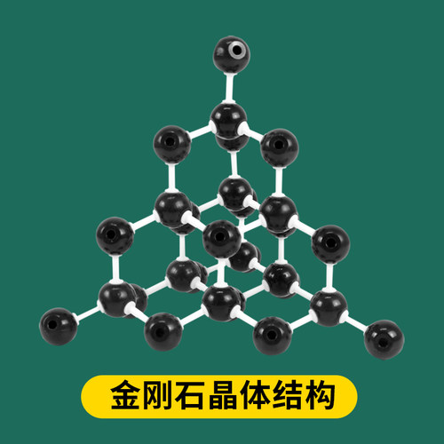高中化学有机分子晶体结构模型 金刚石 石墨 碳60 氯化钠 初中生化学实验器材球棍组装 - 图2