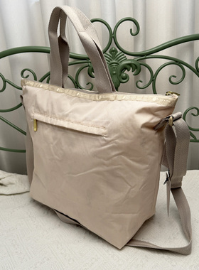 新款浅粉通勤包托特包纯色女布包手提包大容量妈咪包斜挎包4360