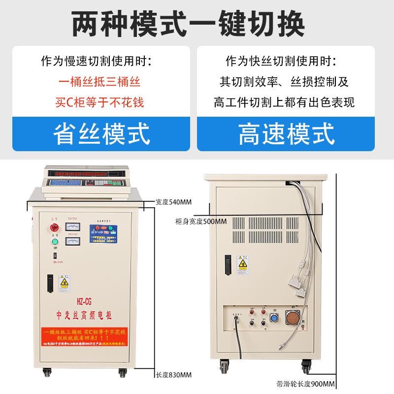 线切割控制柜HZ-CG汇智编控一体中走丝控制电柜高速智能带修刀-图1