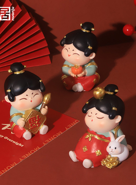 卡通潮玩桌面树脂摆件装饰品