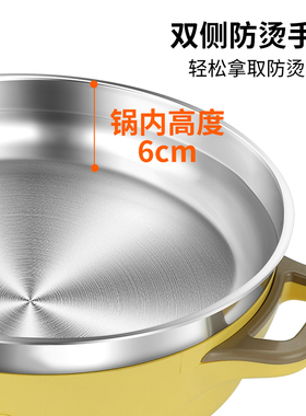 佳佳恋电煎锅316L不锈钢电饼铛