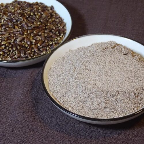 农家现磨黑麦粉500gX5黑小麦全麦粉粗粮馒头面包黑全麦面粉含麦麸 - 图1
