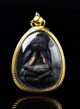 泰国原庙真品 龙婆坤 圣水必达 掩面佛 纯银外壳 2538老牌