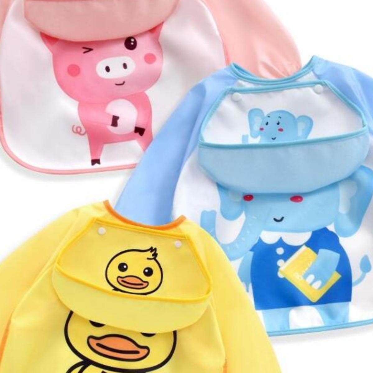 宝宝吃饭罩衣防水防脏儿童围裙围兜夏季薄女宝男童反穿衣婴儿护衣,淘宝优惠券,粉丝福利购,淘宝优惠卷