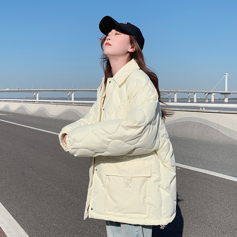 韩系小个子短款羽绒棉衣棉服女秋冬季外套夹棉薄款棉袄2023年新款