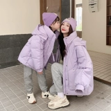 Детский пуховик с пухом, демисезонная куртка, подходит для подростков, семейный стиль