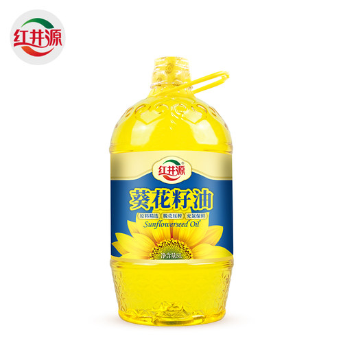 红井源压榨一级葵花籽油5L食用油家庭用油 物理压榨 桶装油 - 图3