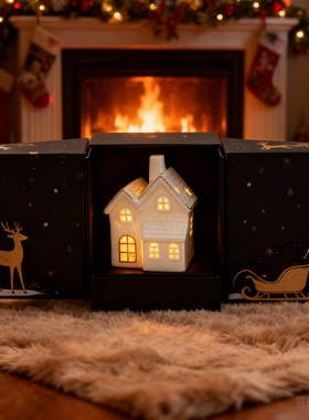 圣诞LED夜灯驯鹿雪人摆件