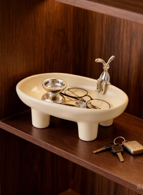 中古风入户玄关钥匙收纳摆件家居