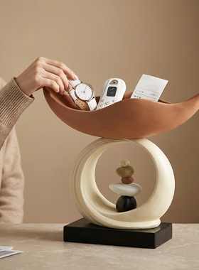 中古风入户玄关收纳装饰摆件创意