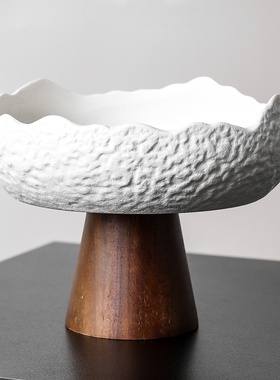 黑白玄关收纳托盘摆件台面收纳桶