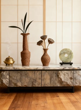 中式禅意大理石茶几咖啡桌