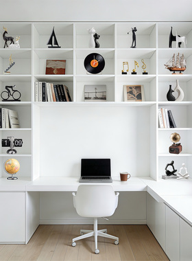 书架装饰品摆件高级感创意办公室