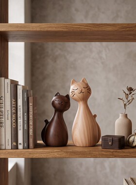 简约现代猫造型装饰摆件