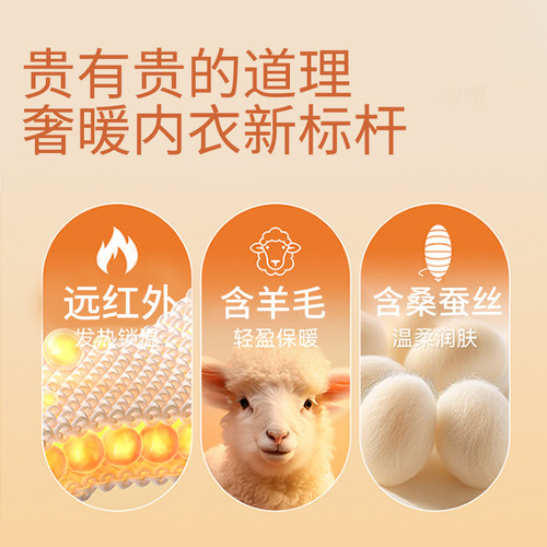 保暖内衣女款2025新款冬季贴身加绒加厚内搭打底衫秋衣秋裤套装女 - 图2