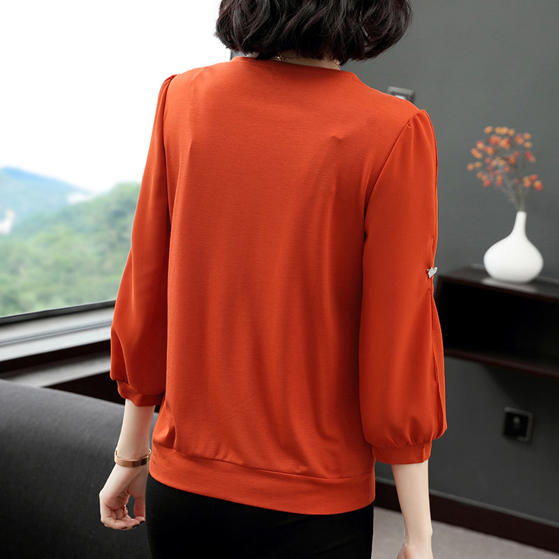 七分袖女士2020秋装新款韩版雪纺衫 inspot印点服饰蕾丝衫/雪纺衫