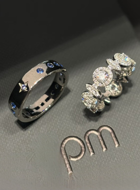 轻奢满钻摩斯密码情侣对戒