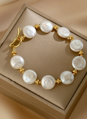 淡水珍珠OT扣巴洛克设计感手链