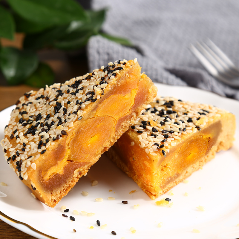 丁源兴旗舰店丁源兴温州桥墩镇特产网红蛋黄板栗酥皮大月饼团购中秋送礼盒装1