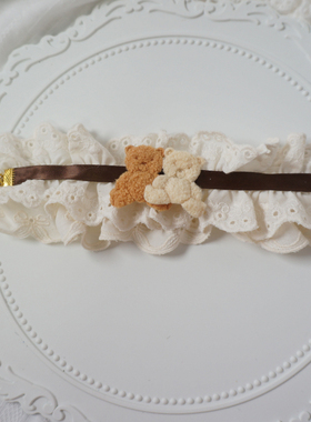 花边原创设计小熊蝴蝶结手链项链