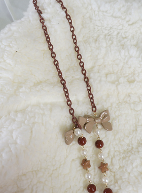 玩偶小熊头可爱洛丽塔手作项链