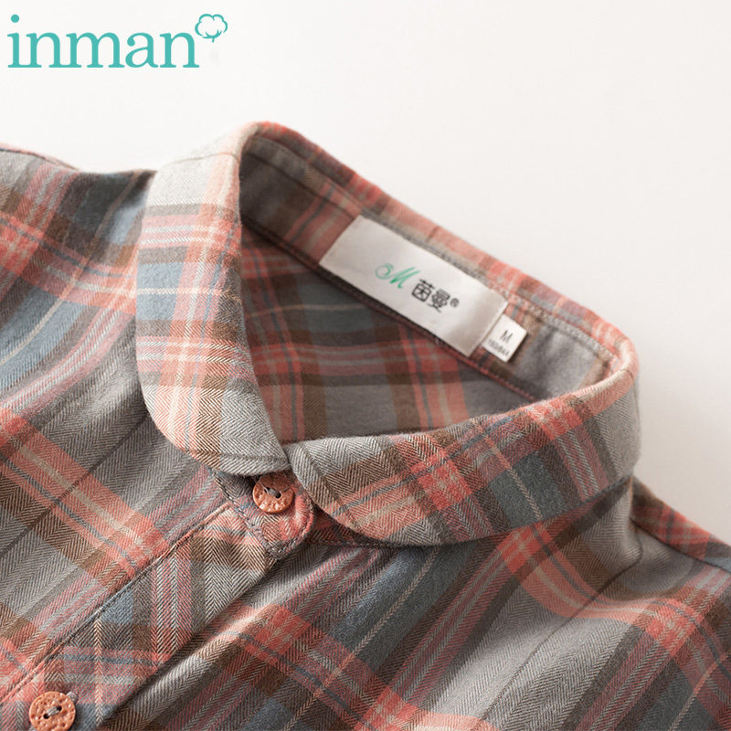 茵曼官方旗舰店2020年早秋装衬衫 茵曼翰飞衬衫