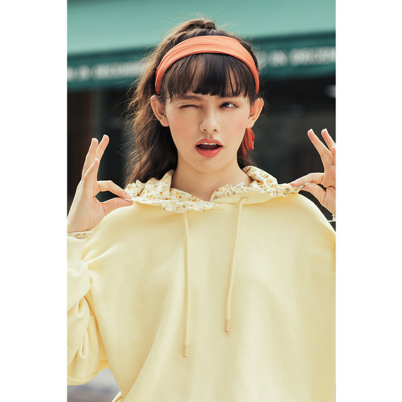 茵曼旗舰店日系戴帽连帽2020年卫衣 茵曼翰飞卫衣/绒衫