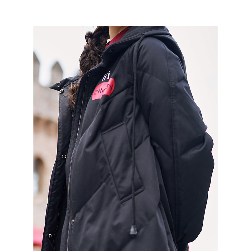 茵曼旗舰店冬款茵蔓防冻裂潮羽绒服 茵曼翰飞羽绒服