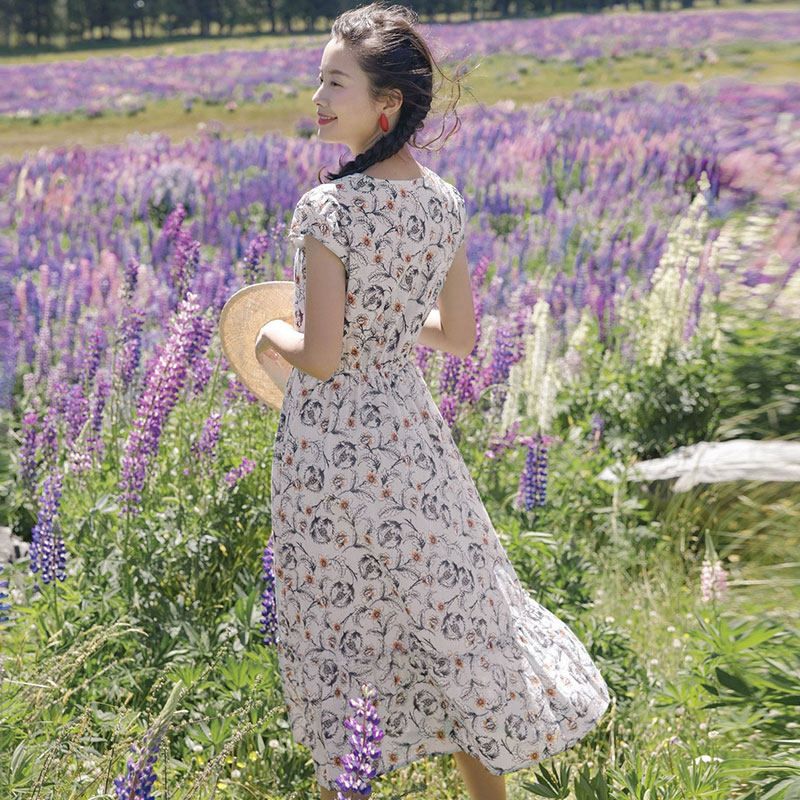 清仓特价茵曼 茵曼翰飞连衣裙