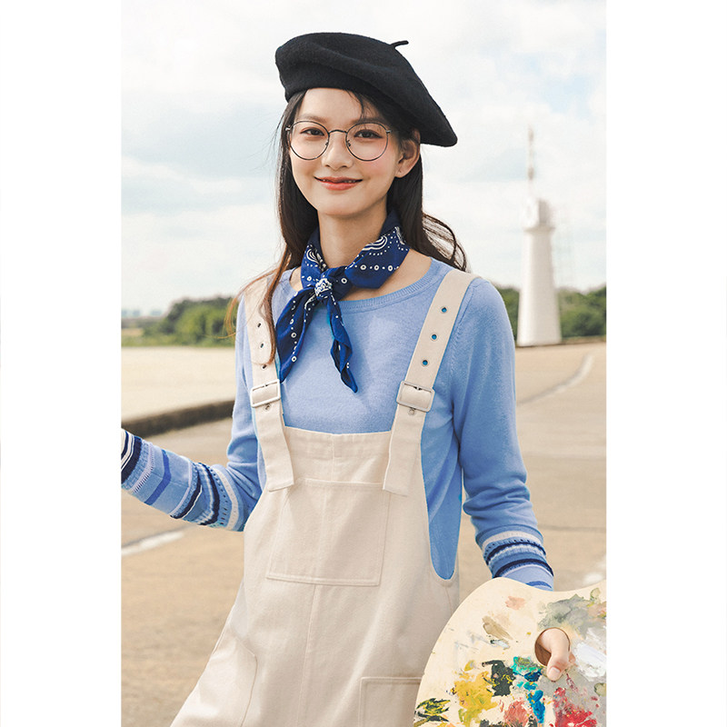 茵曼旗舰店2020年秋装新款针织衫 茵曼翰飞毛衣