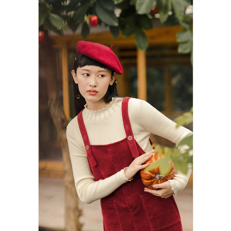 茵曼旗舰店内搭立领半高领洋气毛衣 茵曼翰飞毛衣